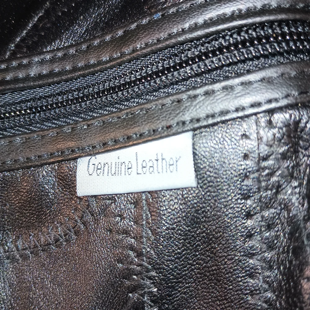 Men's Black Patchwork‎ Genuine Leather Bag Set